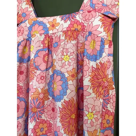 NWT Tuckernuck x Cameron Eubanks Wimberly Folly Floral Flutter Sleeve Dress XS - Picture 5 of 8